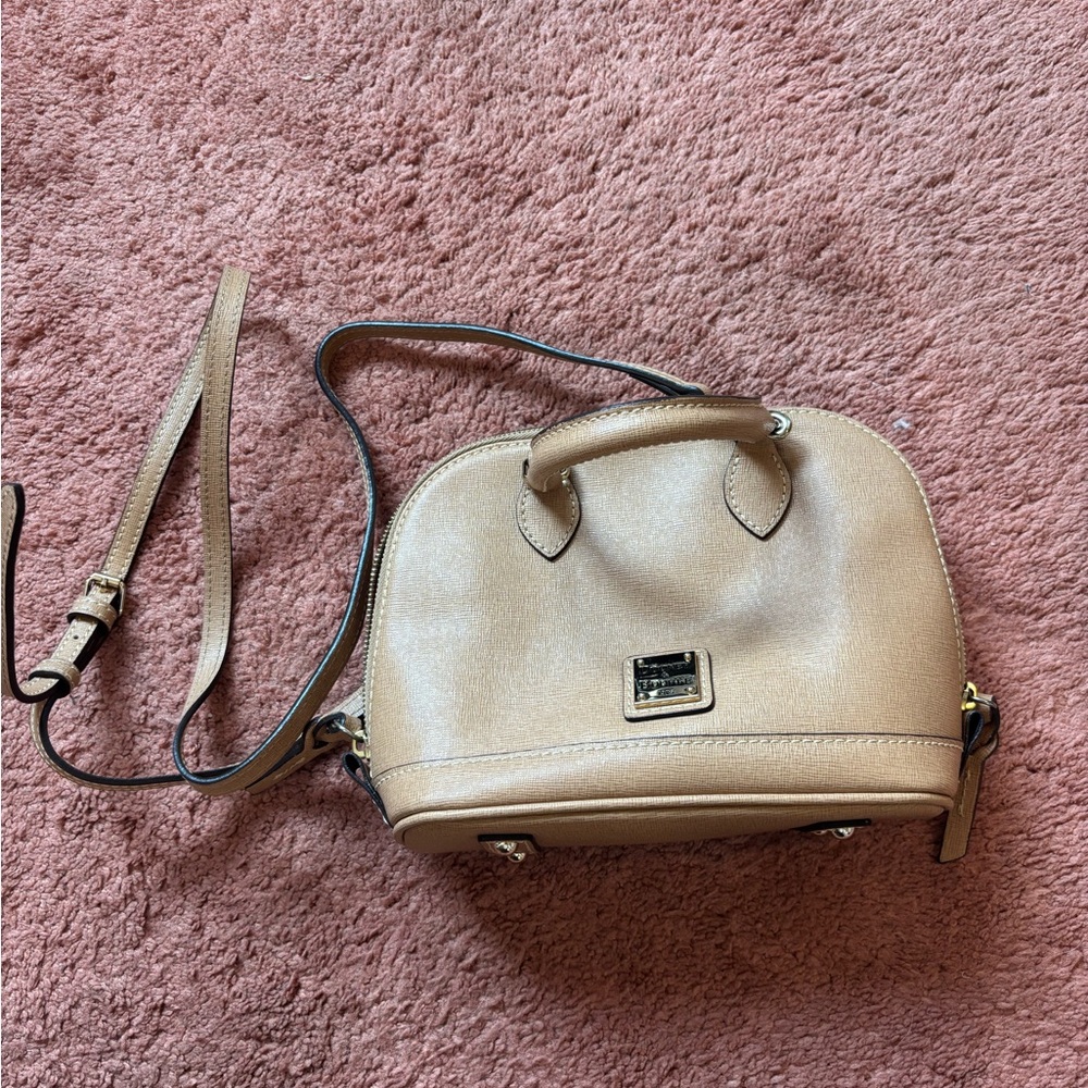 Dooney & Bourke Sorrento Zip Zip Satchel Bag in Camel
